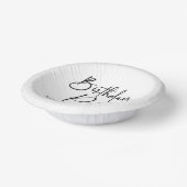 Elegant Modern Minimalistisch Verjaardagsfeest Papieren Kommen (Gebogen)