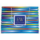 Elegant modern minimalistisch verlooplijnontwerp groot cadeauzakje (Voorkant)