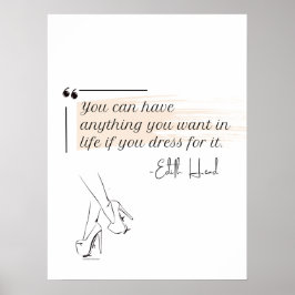 Elegant modern minimalistisch vrouwelijk poster