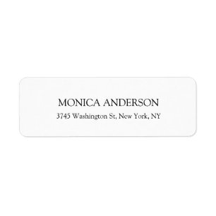 Elegant modern minimalistisch wit etiket