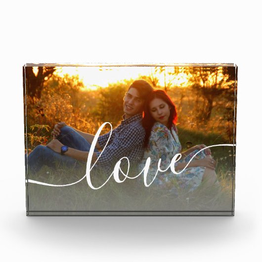 Elegant modern minimum aan aangepaste fotoliefde fotoblokken (Voorkant)
