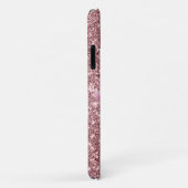 Elegant modern monogram Blush roze Glitter Girly Case-Mate iPhone Case (Achterkant/rechts)