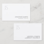 Elegant Modern Monogram Eenvoudig Ontwerp Sjabloon Visitekaartje (Voorkant / Achterkant)