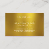 Elegant modern monogram Glamor Gold Kijk Plain Visitekaartje (Achterkant)