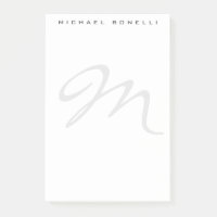 Elegant Modern Monogram Initiaal Letter Jouw naam