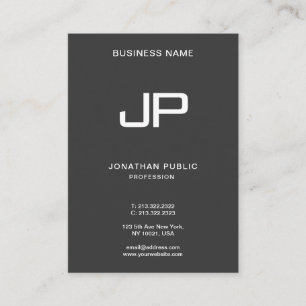 Elegant Modern Monogram Initiaal Luxury Mighty Visitekaartje