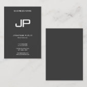 Elegant Modern Monogram Initiaal Luxury Mighty Visitekaartje (Voorkant / Achterkant)