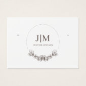 Elegant modern monogram juwelen oorscherm visitekaartje (Voorkant)