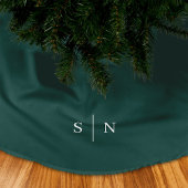 Elegant Modern Monogram | Kerstgroen Kerstboom Rok