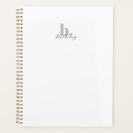 Elegant Modern Monogram Script Name Planner