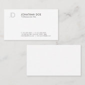 Elegant modern monogram Sjabloon Professional Visitekaartje (Voorkant / Achterkant)