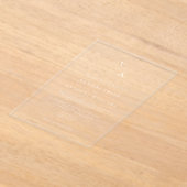 Elegant Modern Monogram Weddenschap Acryl Uitnodigingen (Laagn)