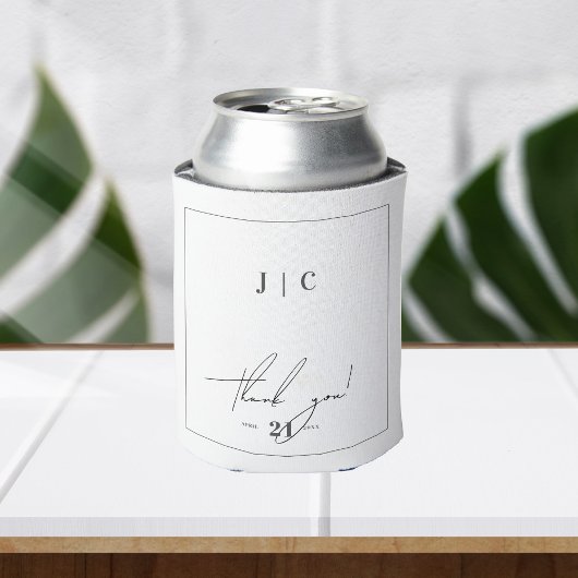 Elegant Modern Monogram Wedding Favors Blikjeskoeler