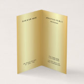 Elegant Modern Monogrammed Faux Gold Professional Visitekaartjes (Binnen)