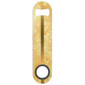 Elegant Modern Monogrammed Marble Black Gold Speed Flessenopener (Achterkant)