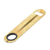 Elegant Modern Monogrammed Marble Black Gold Speed Flessenopener (Achterkant Gekanteld)