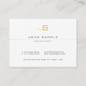 Elegant Modern Monogrammed Sjabloon Professional Visitekaartje (Achterkant)
