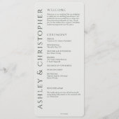 Elegant Modern Mos Groen Bruiloft Programma (Voorkant)