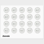 Elegant Modern Mos Groen Bruiloft Ronde Sticker (Vel)