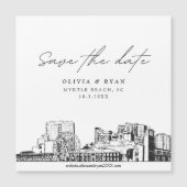 Elegant Modern Myrtle Beach Save the Date Magnet (Voorkant)
