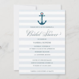Elegant modern Nautical Anchor Vrijgezellenfeest Kaart