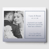 Elegant Modern Navy Blue Fade Wedding Gastenboek (Achterkant)