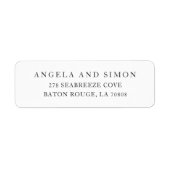 Elegant Modern Neutral Wedding Etiket (Voorkant)