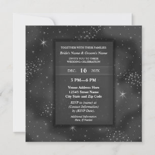 Elegant Modern Night Sky Galaxy Wedding Party Kaart