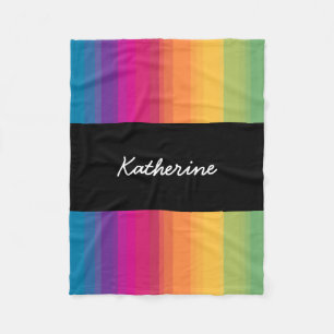 Elegant modern ombre gradiënt kleurrijke regenboog fleece deken