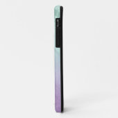 Elegant modern ombre paars & mint glitter marmer Case-Mate iPhone case (Achterkant/links)