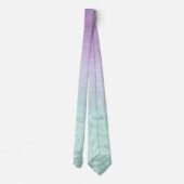 Elegant modern ombre paars & mint glitter marmer stropdas (Achterkant)