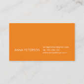 Elegant Modern Oranje fruitbloesems Visitekaartje (Achterkant)