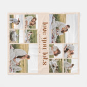 Elegant & Modern Paar Fotocollage Fleece Deken (Voorkant (Horizontaal))