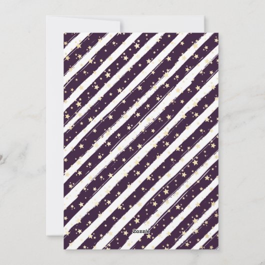 Elegant Modern Paarse Wit Foto Vrolijk Kerstfeest Feestdagenkaart (Achterkant)