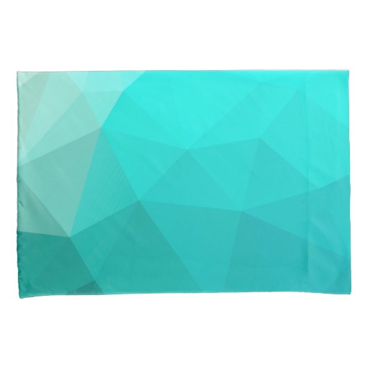 Elegant modern pasteel Blauwgroen geometrische pol Kussensloop (Voorkant-Rechts)