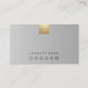 Elegant modern pastel grijs gradiënt gouden loyal visitekaartje