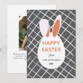 Elegant Modern Patterns Happy Easter Photo Feestdagenkaart (Voorkant / Achterkant)