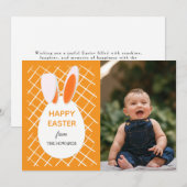 Elegant Modern Patterns Happy Easter Photo Feestdagenkaart (Voorkant / Achterkant)