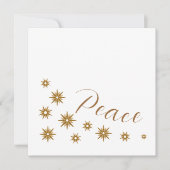 Elegant Modern Peace Gold Star Feestdagenkaart (Voorkant)