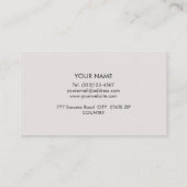 Elegant Modern Pearls op Silver Visitekaartje (Achterkant)