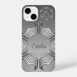 Elegant Modern Peking Heart Monogram iPhone 14 Ca iPhone 14 Hoesje