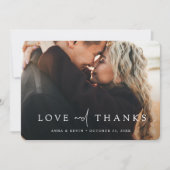 Elegant Modern Persoonlijk Fotohuwelijk Bedankkaart (Voorkant)