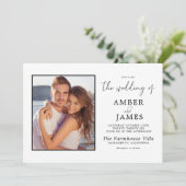 Elegant Modern Persoonlijk Fotohuwelijk Kaart (Staand voorkant)