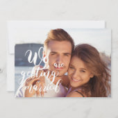 Elegant Modern Persoonlijk Fotohuwelijk Kaart (Achterkant)