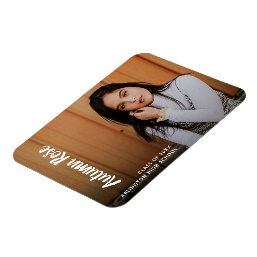 Elegant Modern Photo Afstuderen Magneet (Linkerzijde)