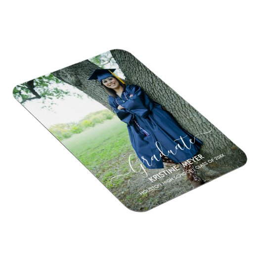Elegant Modern Photo Afstuderen Magneet (Rechterzijde)