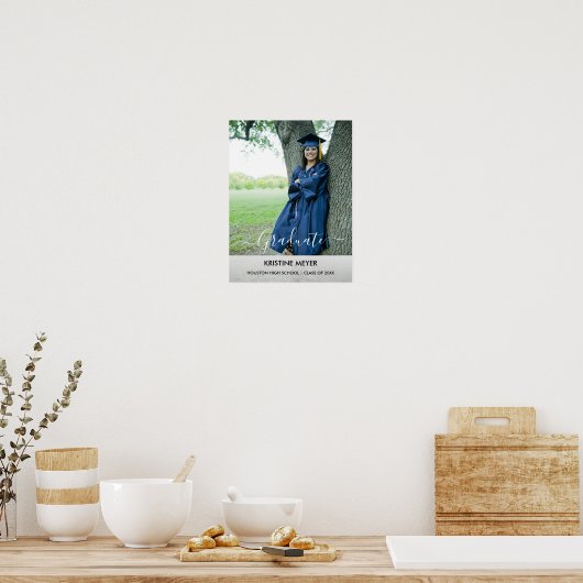 Elegant Modern Photo Afstuderen Poster (Keuken)