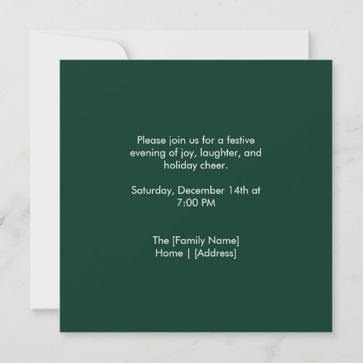 Elegant Modern Photo Holiday Invitation | Merry Kaart (Achterkant)
