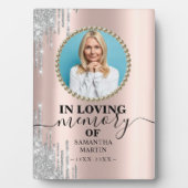 Elegant Modern Photo Memorial Plaque Fotoplaat (voorkant)