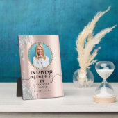 Elegant Modern Photo Memorial Plaque Fotoplaat (Zijkant)